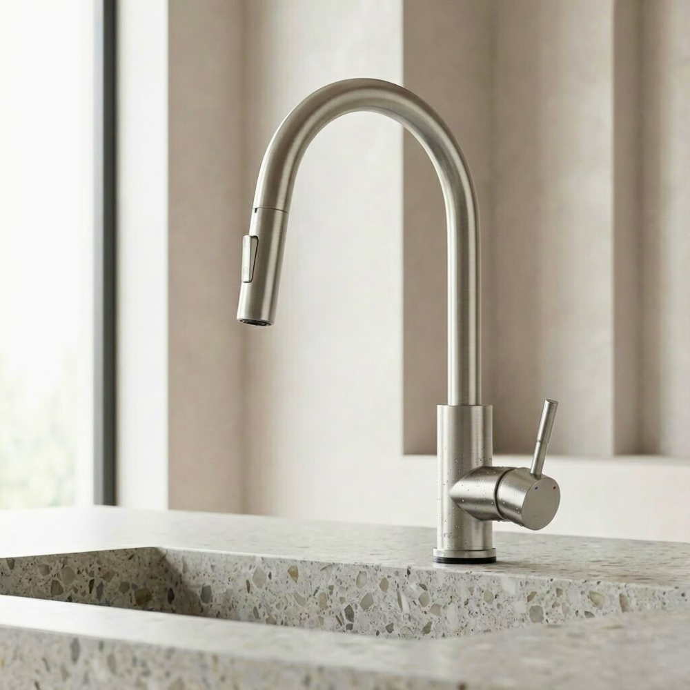 Auralux | Inteligentny dotykowy kran kuchenny z wyciąganą słuchawką